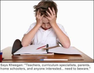 Photo of frustrated student from Annie Kheegan's blog, "Afraid of Your Child's Math Textbook?" in WriteSteps Common Core Inspired Writer e-newsletter